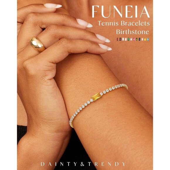 Trendy Adjustable Gold Birthstone Bracelets - Perfect Gift for Friends & Family main image 4